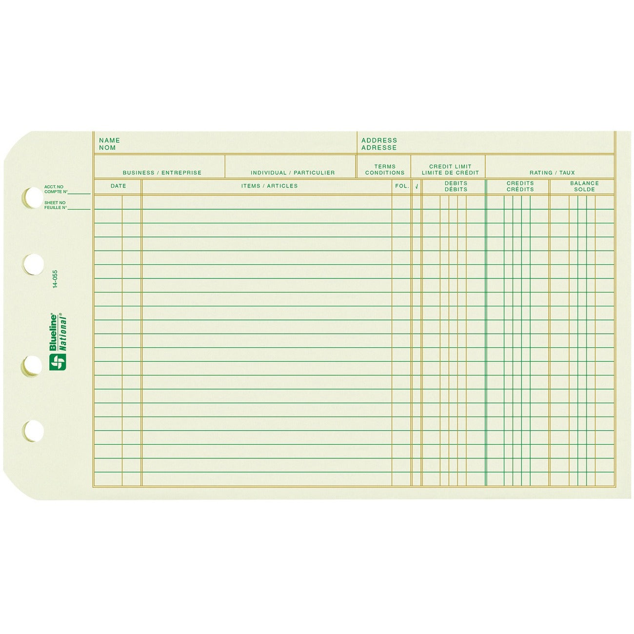 Blueline Accounting Book Refill
