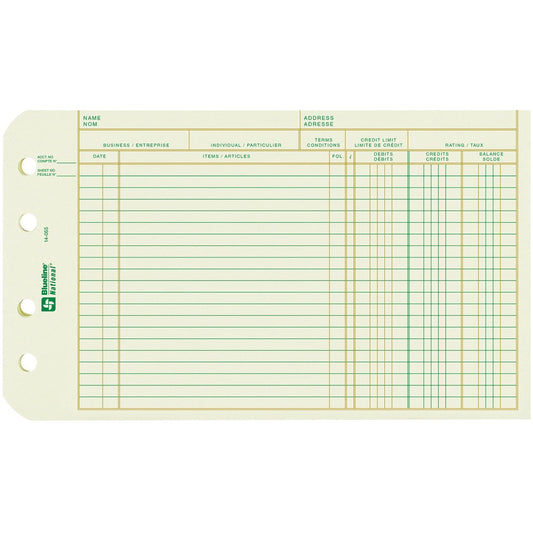 Blueline Accounting Book Refill