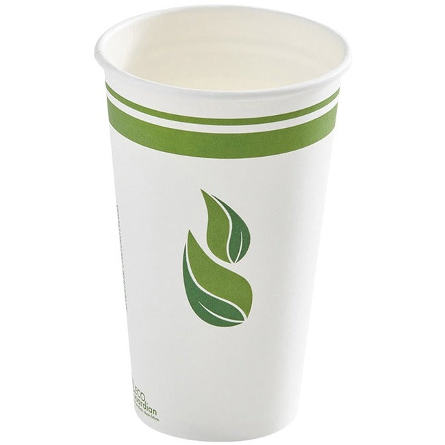 Eco Guardian 16 oz Compostable PLA Lined Hot Drink Paper Cups