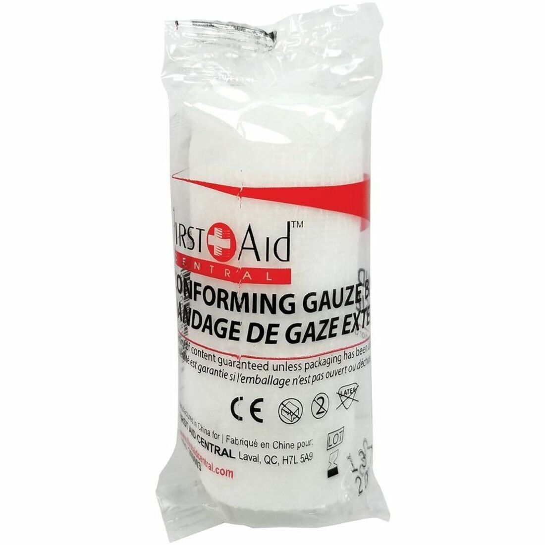 First Aid Central Conforming Gauze Roll, 7.6cm x 4.5m (3" x 5yd)
