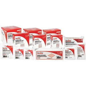 First Aid Central Compress Pressure Bandage with Gauze Ties, 10.2 x 10.2cm (4" x 4")