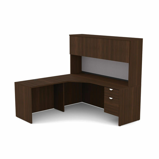 HDL L-Shape Work Station with Left Bridge Return