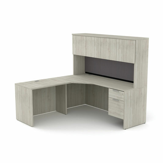 Heartwood L-Shape Work Station with Left Bridge Return