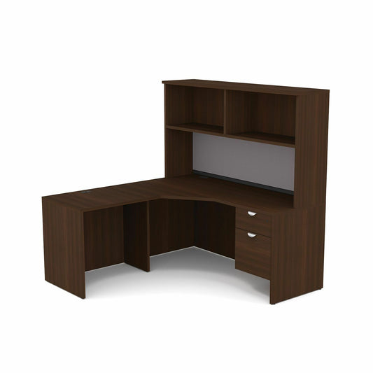 HDL L-Shape Suite Work Station with Open Hutch