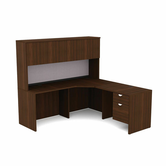 HDL L-Shape Work Station with Right Bridge Return