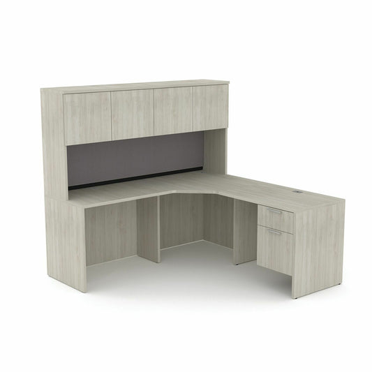 HDL L-Shape Work Station with Right Bridge Return