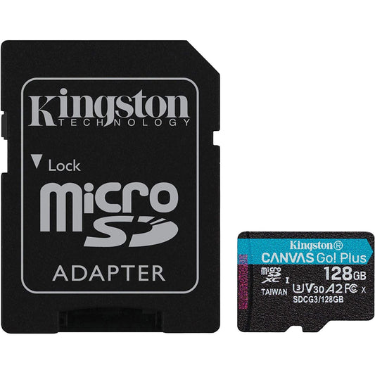 Kingston Canvas Go! Plus 128 GB Class 10/UHS-I (U3) V30 microSDXC