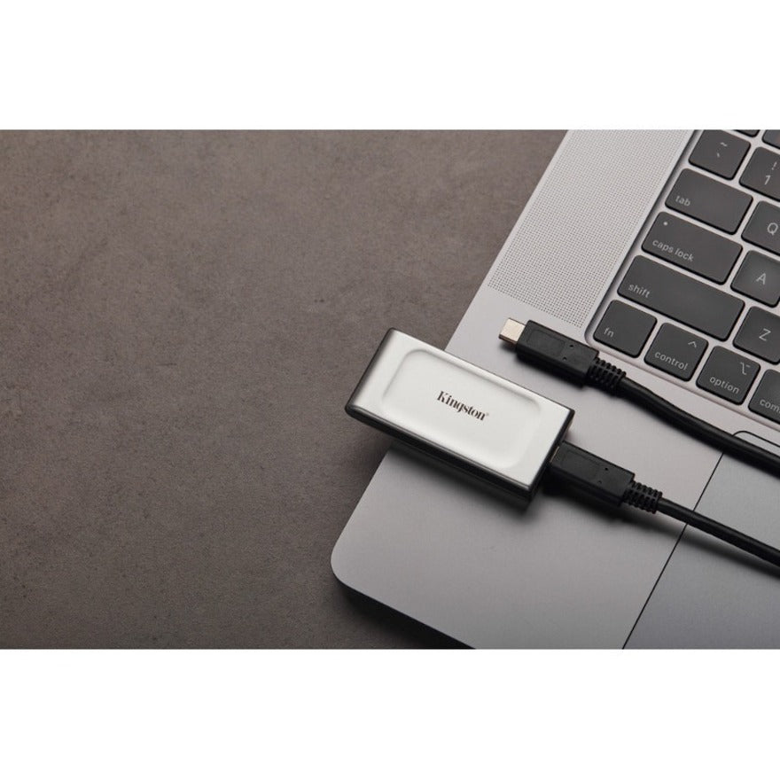 Kingston XS2000 500 GB Portable Solid State Drive - External - Gray - 831316