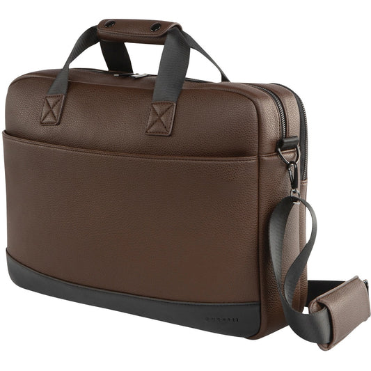 bugatti Central Carrying Case (Briefcase) for 15.6" Notebook, Tablet, Smartphone, Accessories - Brown