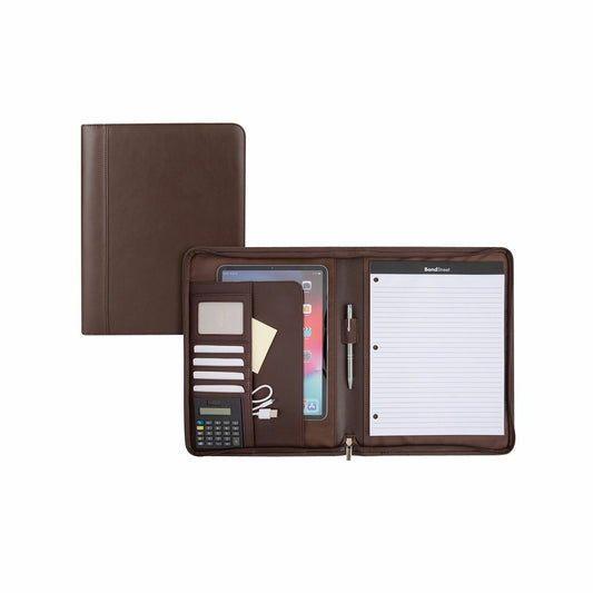 bugatti Carrying Case for 11" Tablet, ID Card, Calculator, Pen - Brown