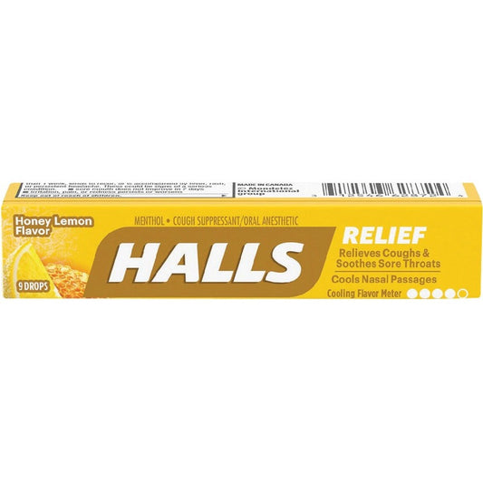 Halls Honey Lemon Cough Drops