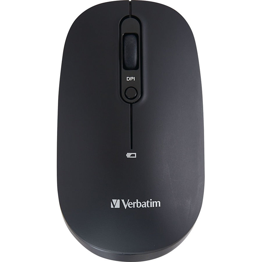 Verbatim Multi-Device Wireless Rechargeable Optical Mouse - Black - 70750