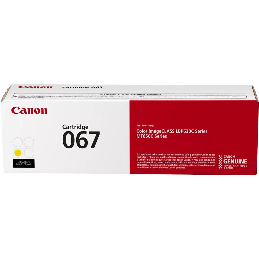Canon 067 Original Standard Yield Laser Toner Cartridge - Yellow - 1 Each - 5099C001