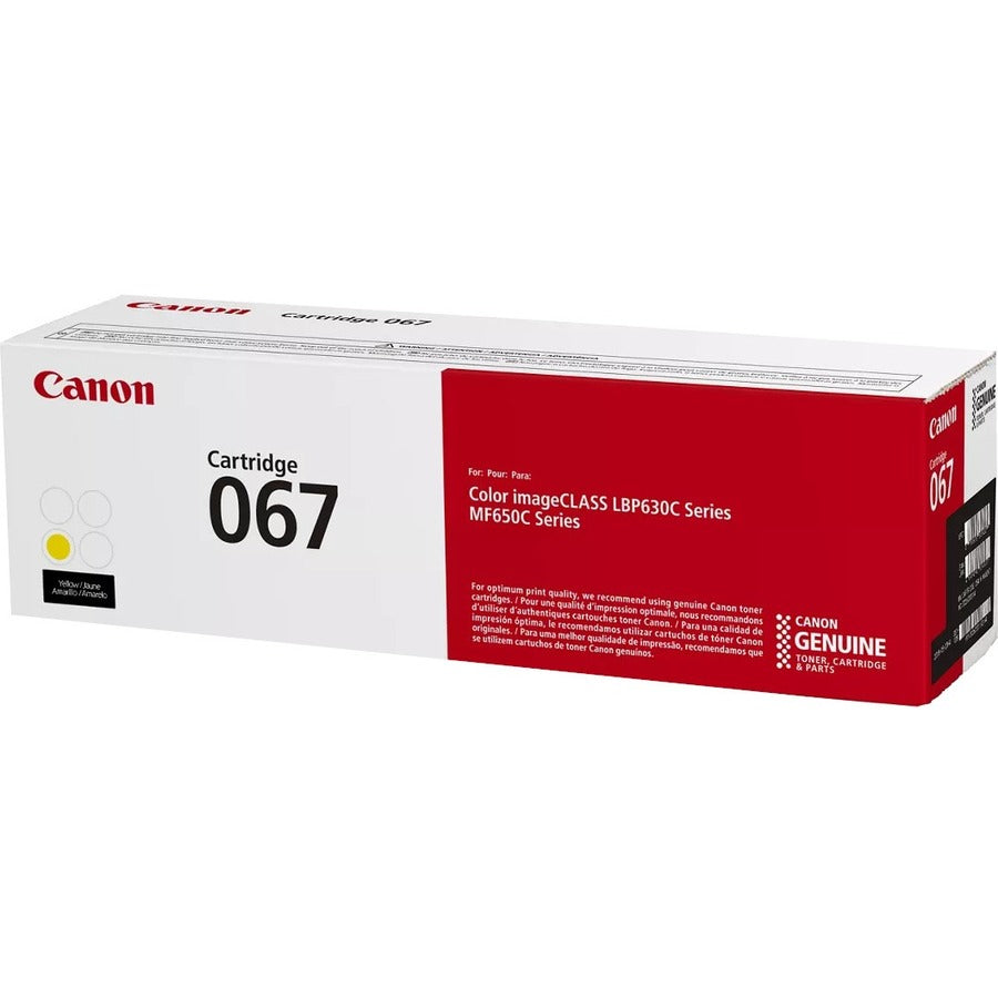 Canon 067 Original Standard Yield Laser Toner Cartridge - Yellow - 1 Each - 5099C001