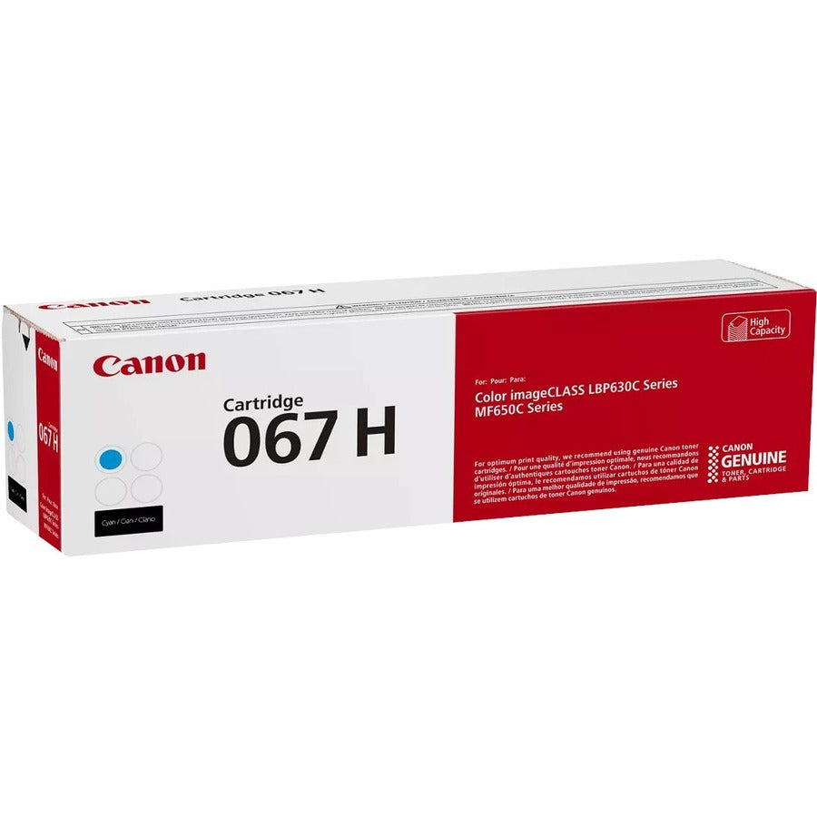 Canon 067 Original High Yield Laser Toner Cartridge - Cyan - 1 Each - 5105C001