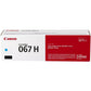 Canon 067 Original High Yield Laser Toner Cartridge - Cyan - 1 Each - 5105C001