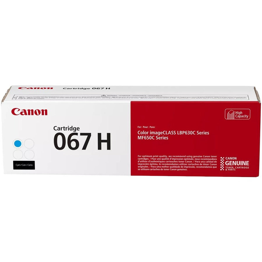 Canon 067 Original High Yield Laser Toner Cartridge - Cyan - 1 Each - 5105C001