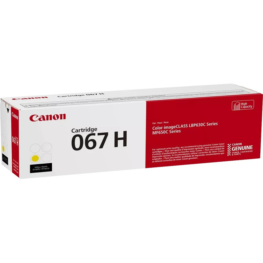 Canon 067 Original High Yield Laser Toner Cartridge - Yellow - 1 Each - 5103C001