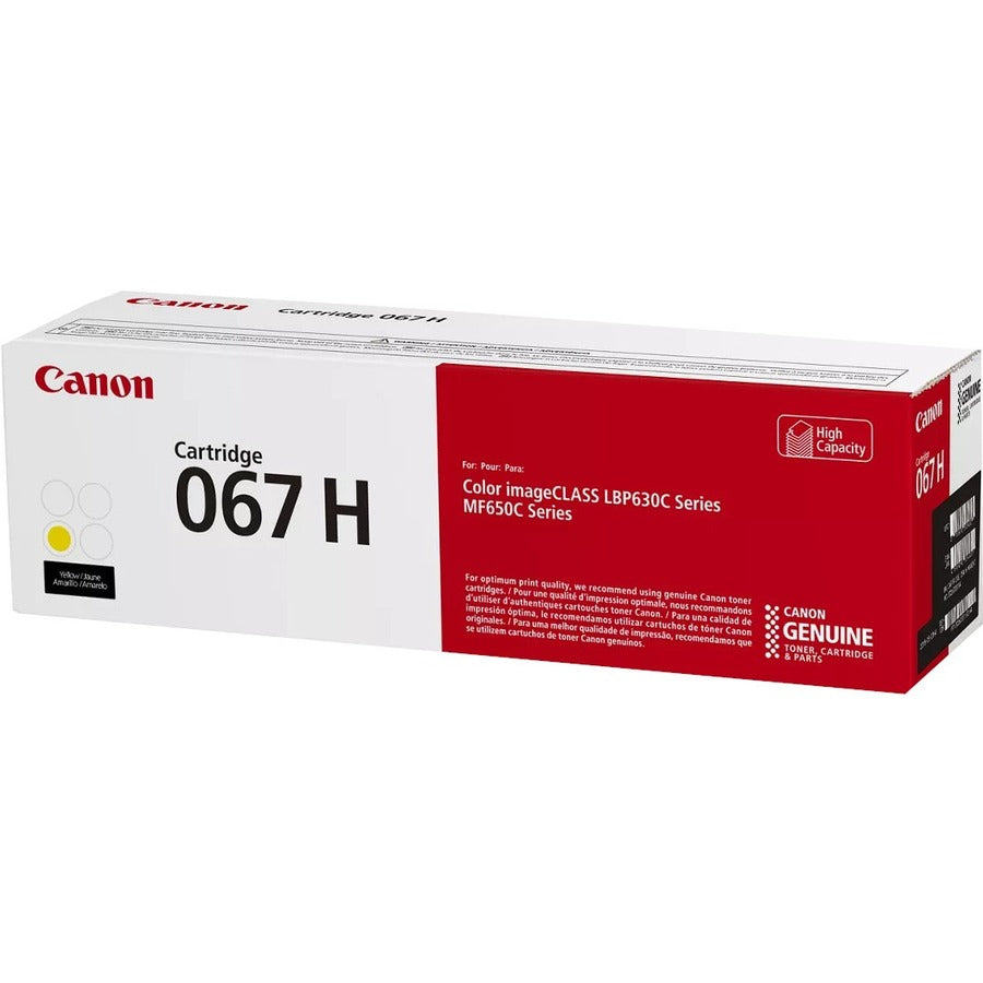 Canon 067 Original High Yield Laser Toner Cartridge - Yellow - 1 Each - 5103C001