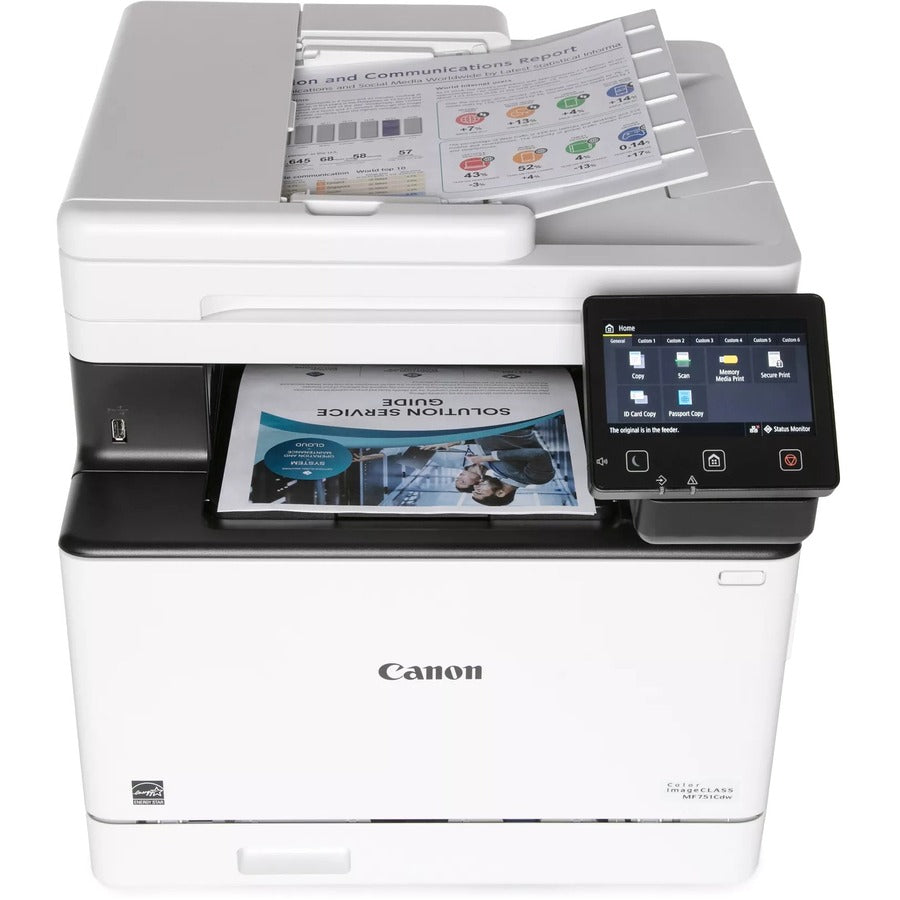 Canon imageCLASS MF751Cdw Wireless Laser Multifunction Printer - Color - White - 5455C015