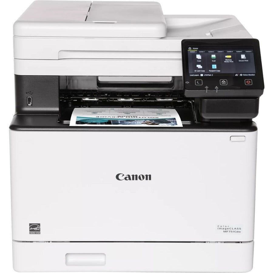 Canon imageCLASS MF751Cdw Wireless Laser Multifunction Printer - Color - White - 5455C015
