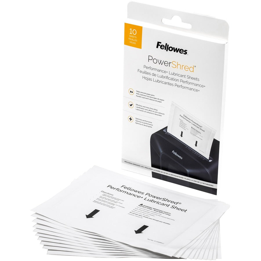 Fellowes Powershred Performance+ Lubricant Sheets - 4015501