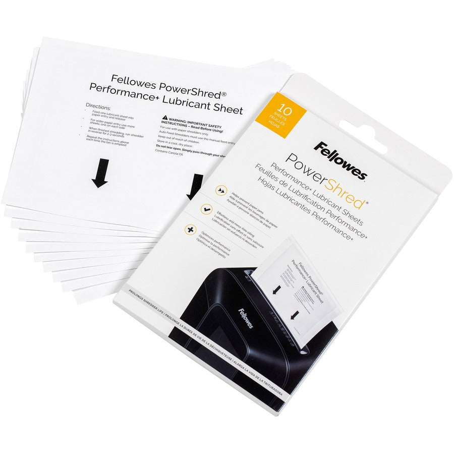 Fellowes Powershred Performance+ Lubricant Sheets - 4015501