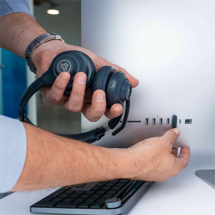 JLab Go Work Wireless & Wired On-Ear Headset - IFCHBGOWORKRBLK4