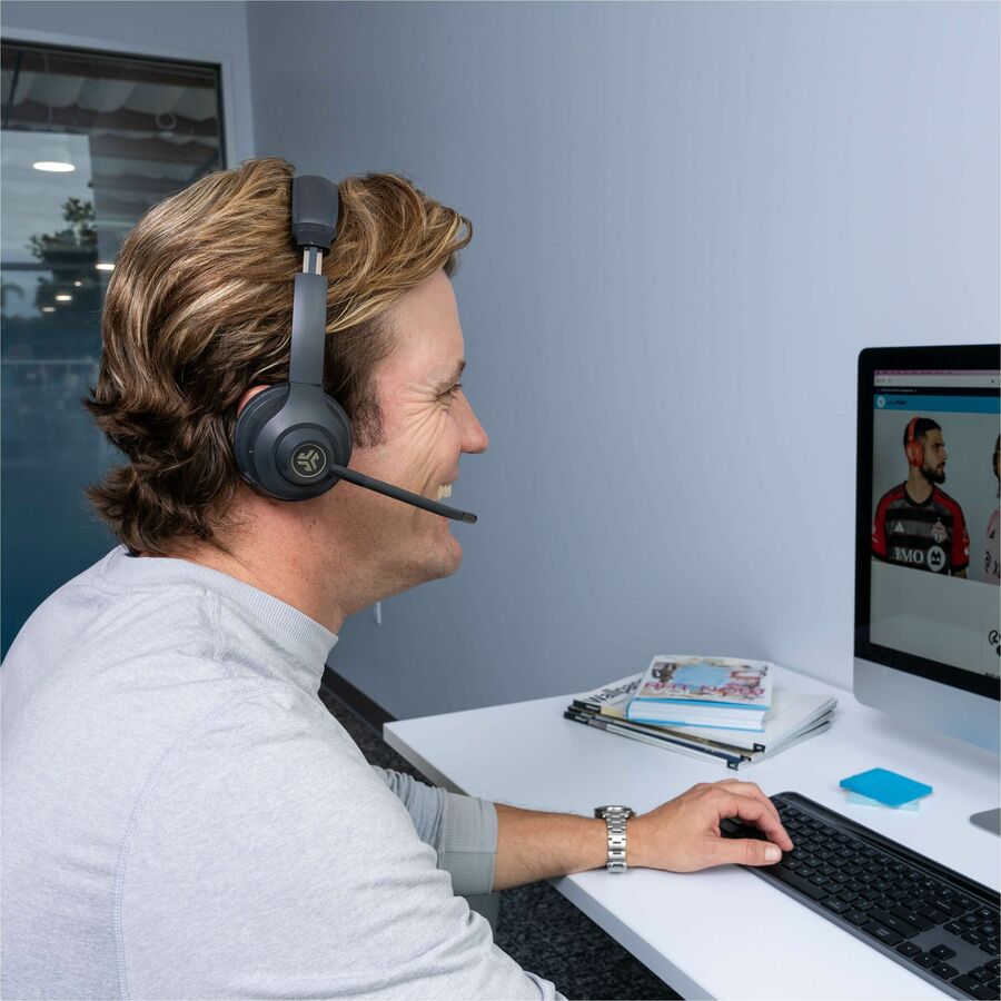 JLab Go Work Wireless & Wired On-Ear Headset - IFCHBGOWORKRBLK4