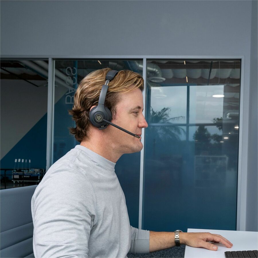 JLab Go Work Wireless & Wired On-Ear Headset - IFCHBGOWORKRBLK4