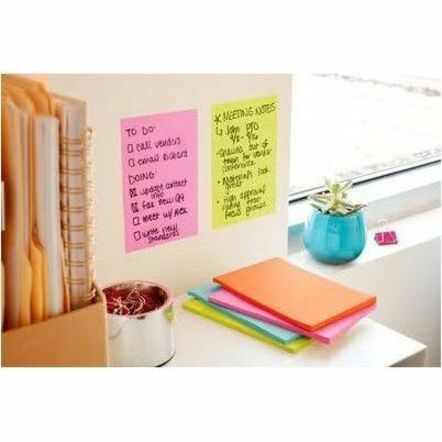 Post-it&reg; Super Sticky Notes, Energy Boost Collection, 4 in. x 6 in., 24 Pads/Pack - 833808