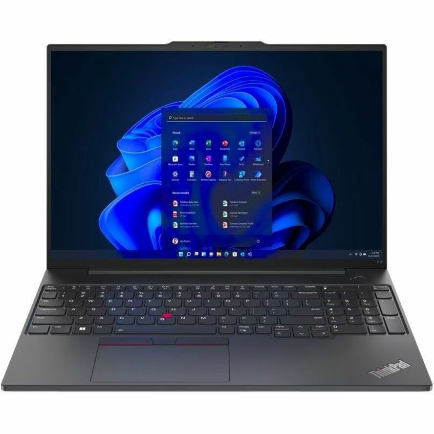 Lenovo ThinkPad E16 Gen 1 21JN003YUS 16" Notebook - WUXGA - 60 Hz - Intel Core i5 13th Gen i5-1335U - 16 GB - 256 GB SSD - English Keyboard - Graphite Black - 21JN003YUS