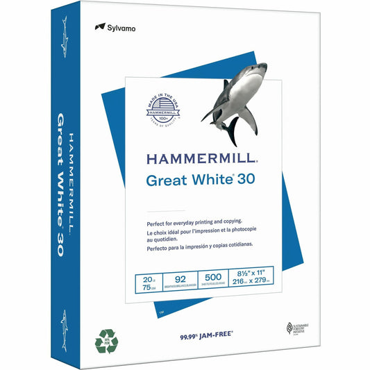 Hammermill Great White Recycled Copy Paper - White