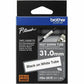 Brother HSe-261E Black on White Heat Shrink Tube Tape, 31 mm (1.22 in.)