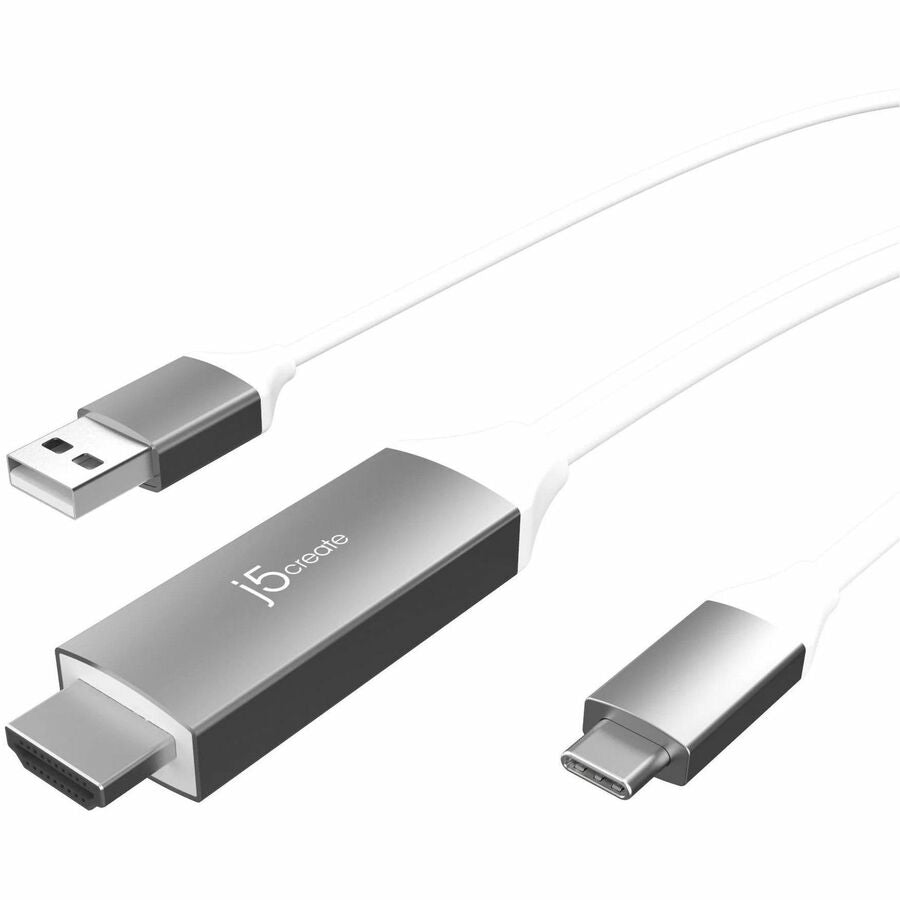 j5create USB-C to 4K HDMI Cable With USB Type-A 5V Pass-Through - JCC154G