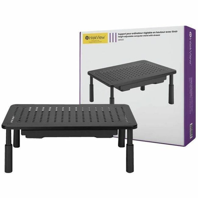 IntekView Height Adjustable Ergonomic Computer Stand with Drawer