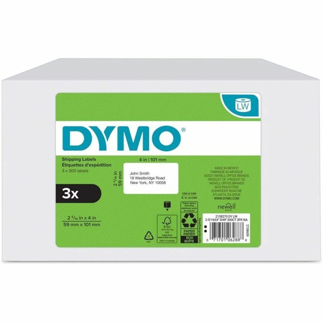 Dymo 2158270 Shipping Label