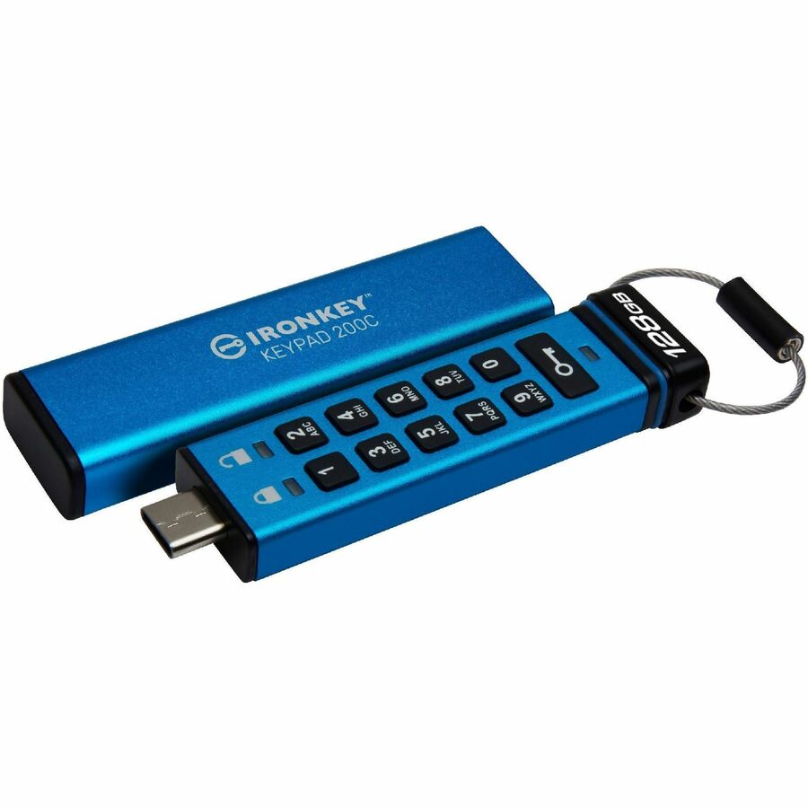 IronKey Keypad 200 128GB USB 3.2 (Gen 1) Type C Flash Drive - IKKP200C/128GB