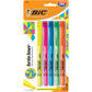 BIC Brite Liner Highlighter, Chisel Tip For Broad Highlighting & Fine Underlining, Assorted Colours, 5-Count