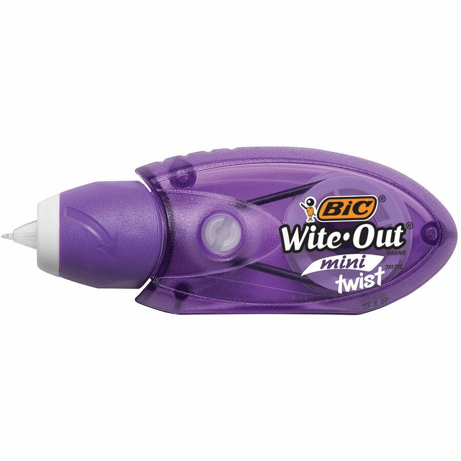 BIC Wite-Out Brand Mini Twist Correction Tape, White, Tear-resistant and Film-Based Tape, 1-Count - WOMTP11-WHI-CA