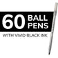 BIC Round Stic Extra Life Black Ballpoint Pens, Medium Point (1.0 mm), 60-Count Pack of Bulk Pens, Flexible Round Barrel for Writing Comfort, No. 1 Selling Ballpoint Pens - GSM609-BLK-CA