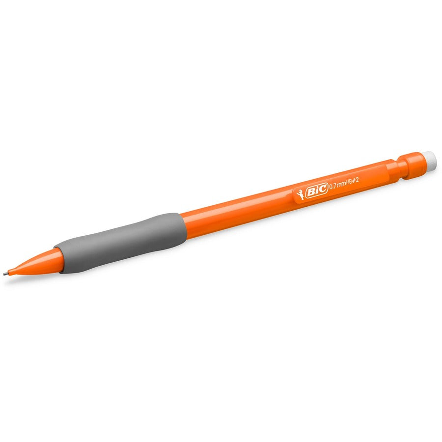BIC Pencil Extra Comfort Mechanical Pencil, Medium Point (0.7 mm), Black, Soft Grip For Comfort & Added Control, 12-Count - MPG11-BLK-CA