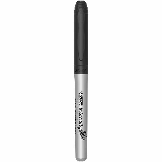BIC Intensity Marker Fine Tip Permanent Markers, Black, 24-Count Pack, Art Supplies for Adults and Teens