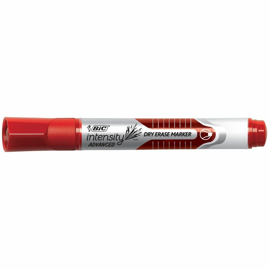 BIC Intensity Advanced Dry Erase Markers, Tank Style, Chisel Tip, Assorted colours, 4-Count Pack, Dry Erase Markers for College Supplies and School Supplies - GELITP41-AST-CA
