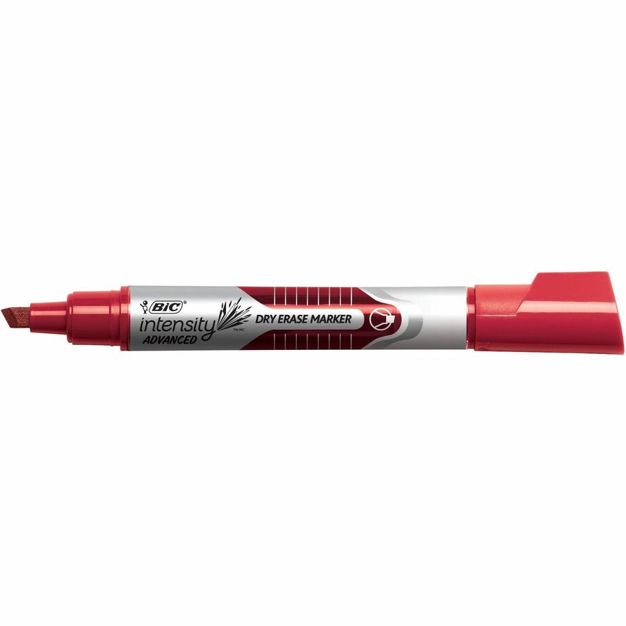 BIC Intensity Advanced Dry Erase Markers, Tank Style, Chisel Tip, Assorted colours, 4-Count Pack, Dry Erase Markers for College Supplies and School Supplies - GELITP41-AST-CA