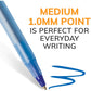 BIC Round Stic Extra Life Blue Ballpoint Pens, Medium Point (1.0 mm), 60-Count Pack of Bulk Pens, Flexible Round Barrel for Writing Comfort, No. 1 Selling Ballpoint Pens - GSM609-BLU-CA