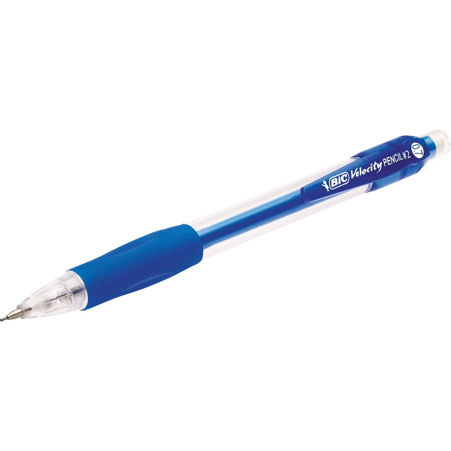 BIC Velocity Original Mechanical Pencil , Thick Point (0.7 mm), Assorted-colour Barrels, 12-Count Pack, Pencils for School and Office Supplies - MV711-BLK-CA