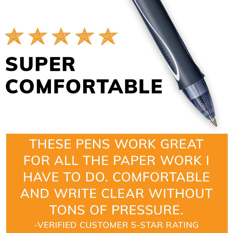 BIC Gel-ocity Original Retractable Gel Pen, Medium Point (0.7 mm), Assorted Colours, Comfortable, Contoured Grip, 4-Count - RGLCGP41-AST-CA
