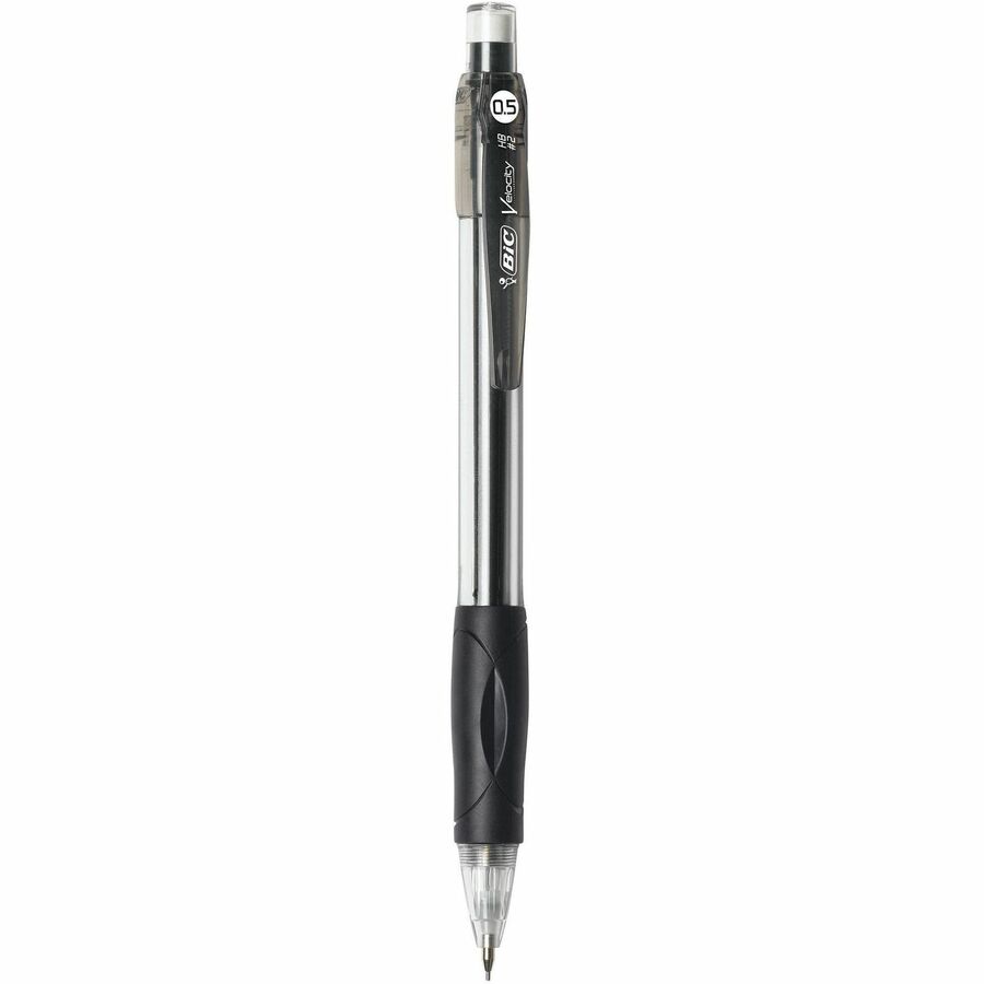 BIC Velocity Original Mechanical Pencil , Fine Point (0.5 mm), Assorted-colour Barrels, 12-Count Pack, Pencils for School and Office Supplies - MV511-BLK-CA