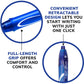 BIC Gel-ocity Original Retractable Gel Pen, Medium Point (0.7 mm), Blue, Comfortable, Contoured Grip, 2-Count - RGLCGP21-BLU-CA